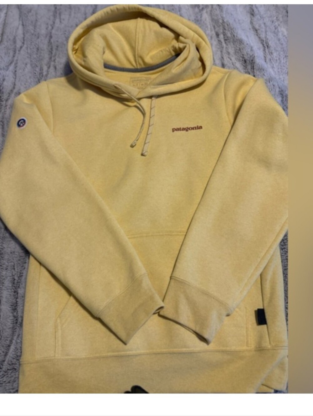 Patagonia Hike Fall Sport Fitz Roy Icon Uprisal Hoodie Milled Yellow Size Small - Picture 2 of 4